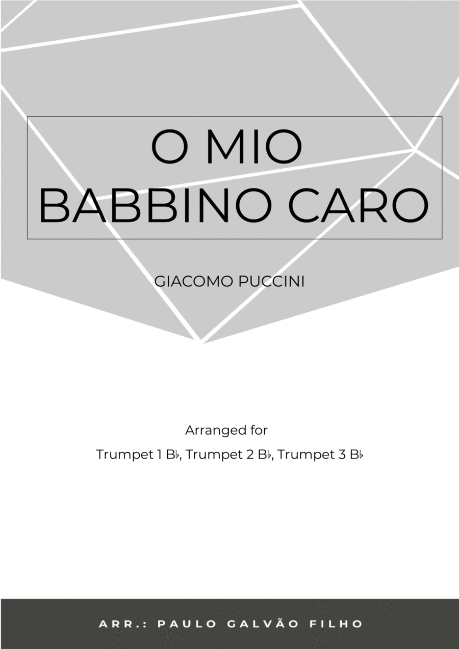 O MIO BABBINO CARO - TRUMPET TRIO Trumpet Trio scores gallery preview page 1