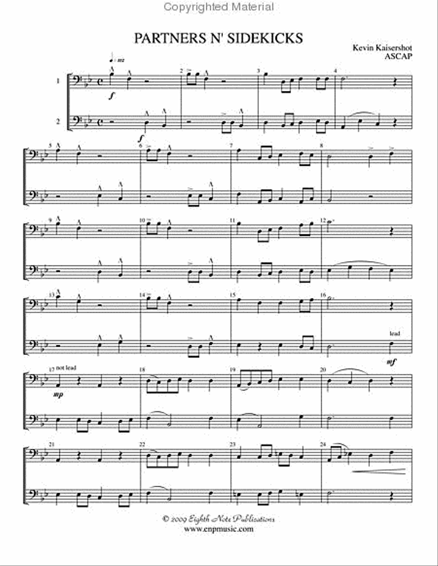 Partners n' Sidekicks Trombone Duet scores gallery preview page 3