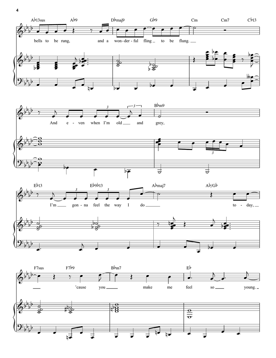 You Make Me Feel So Young Piano, Vocal, Guitar scores gallery preview page 4