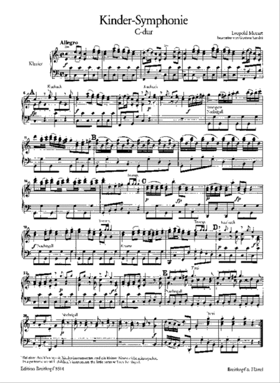 Children's Symphony in C major Piano Solo scores gallery preview page 2