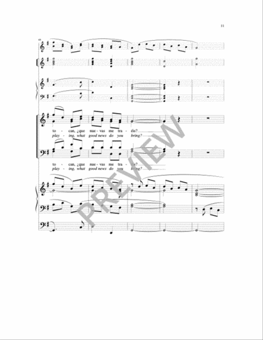 Campanas de Belen-Milligan 4-Part scores gallery preview page 4