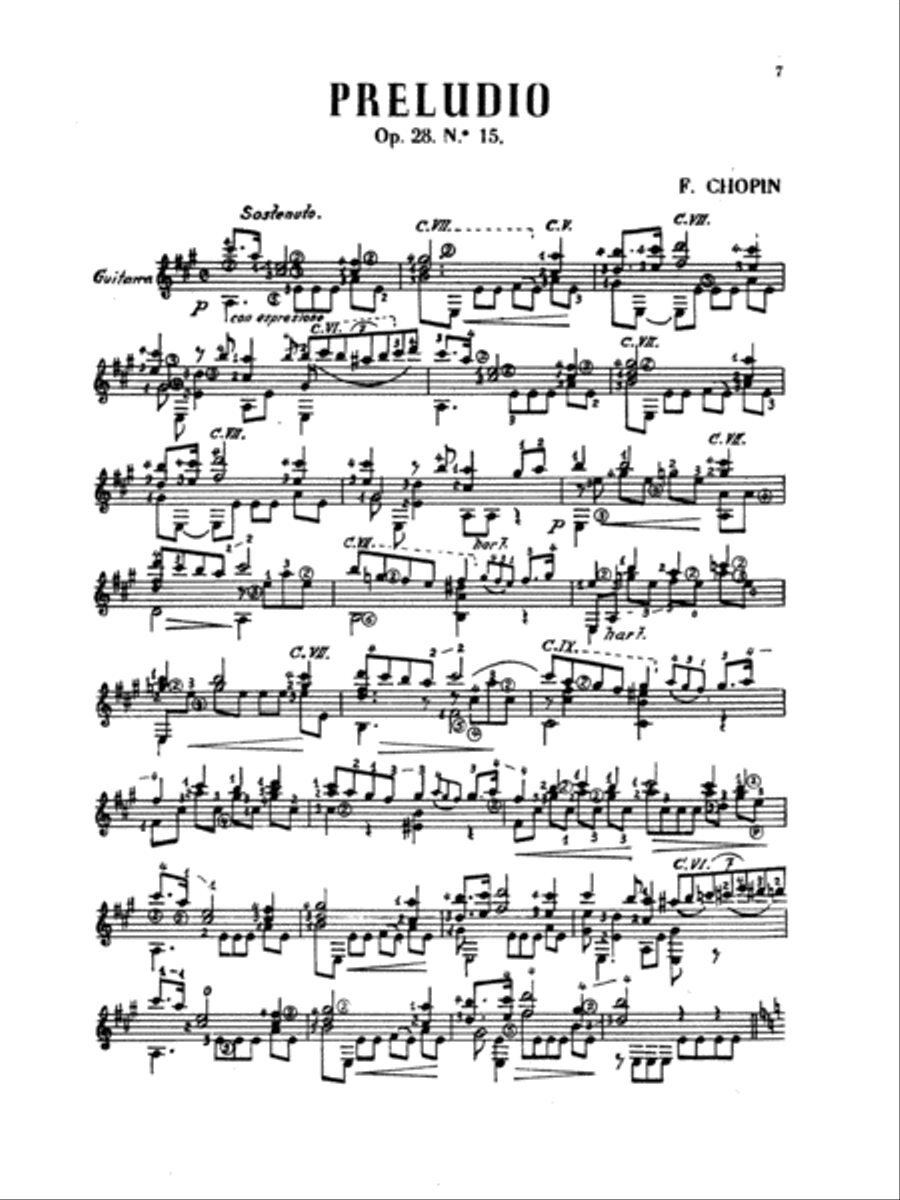 Chopin: Various Preludes Transcribed for Guitar Acoustic Guitar scores gallery preview page 1