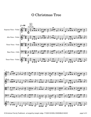 O Christmas Tree for String Quartet in Schools