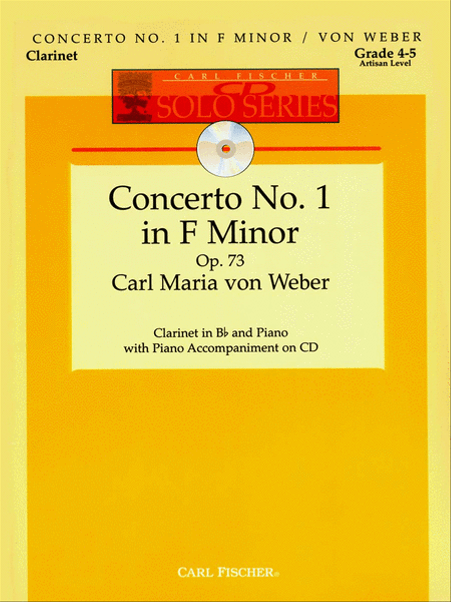 Concerto No. 1 in F Minor B-Flat Clarinet scores gallery preview page 1