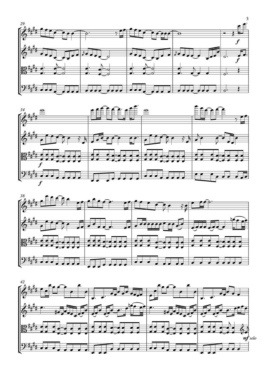 Everglow String Quartet scores gallery preview page 3