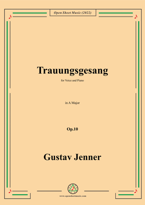 Book cover for Jenner-Trauungsgesang,in A Major,Op.10