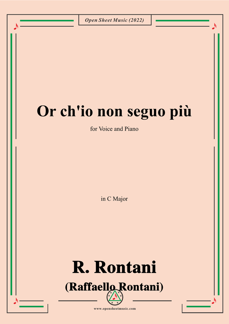 R. Rontani-Or ch'io non seguo più,in C Major