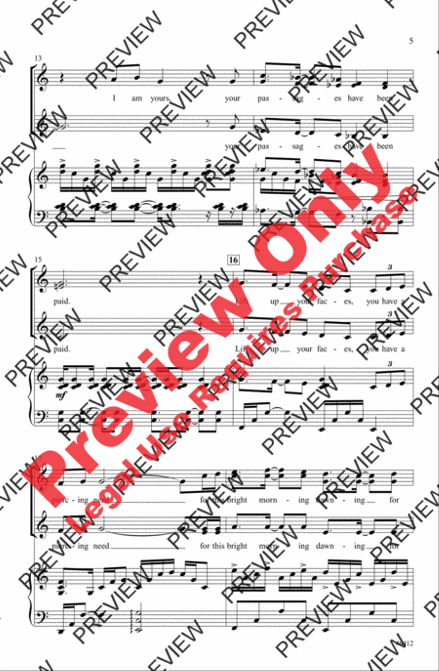 On the Pulse of Morning Women's Choir scores gallery preview page 5