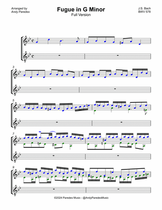 "Little" Fugue in G Minor (BWV 578)