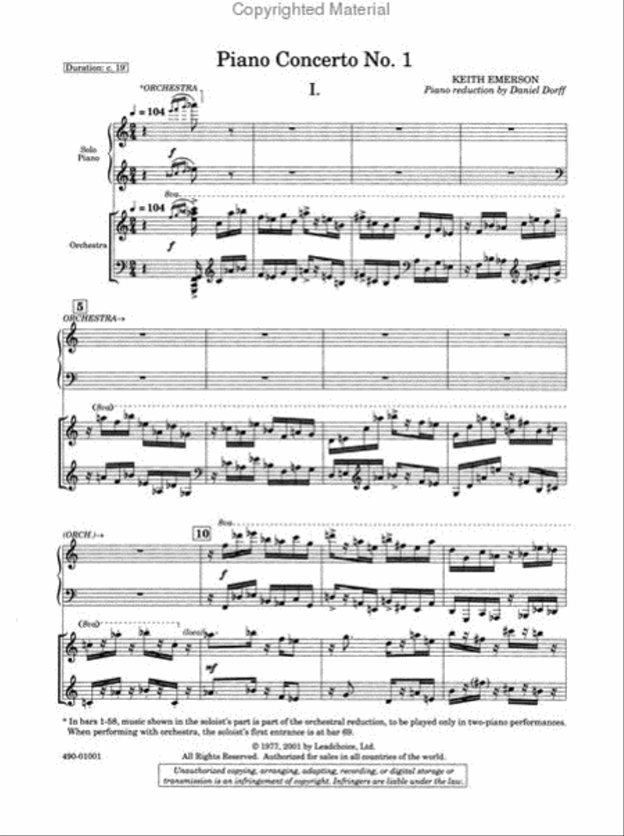 Piano Concerto No. 1 Chamber Music scores gallery preview page 2