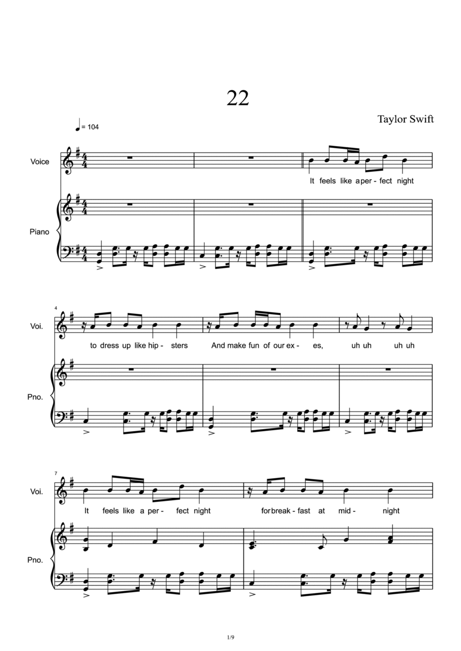 22 Voice scores gallery preview page 1