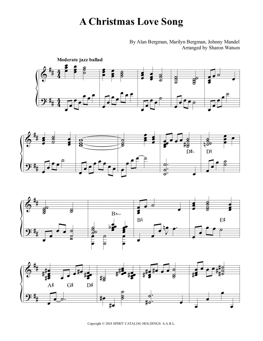 Christmas Love Song A Harp scores gallery preview page 1