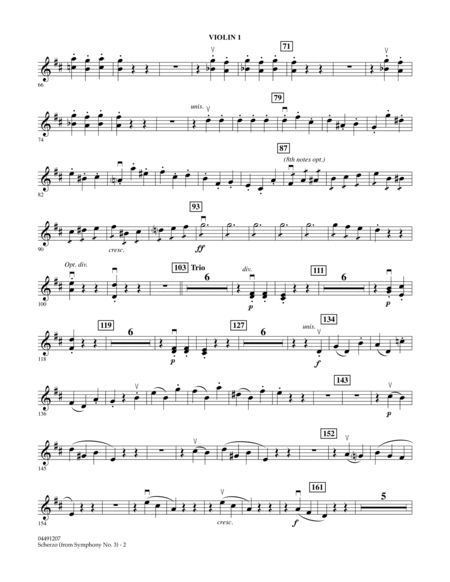 Scherzo from Symphony No. 3 (Eroica) - Violin 1