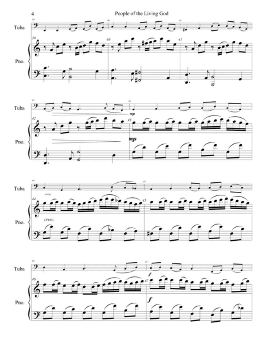 People of the Living God for Tuba Tuba scores gallery preview page 5