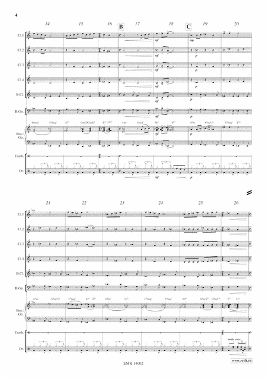 Ox And Donkey Blues Clarinet Quintet scores gallery preview page 5