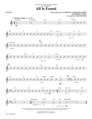 Book cover for All Is Found (from Disney's Frozen 2) (arr. Mark Brymer) - Guitar