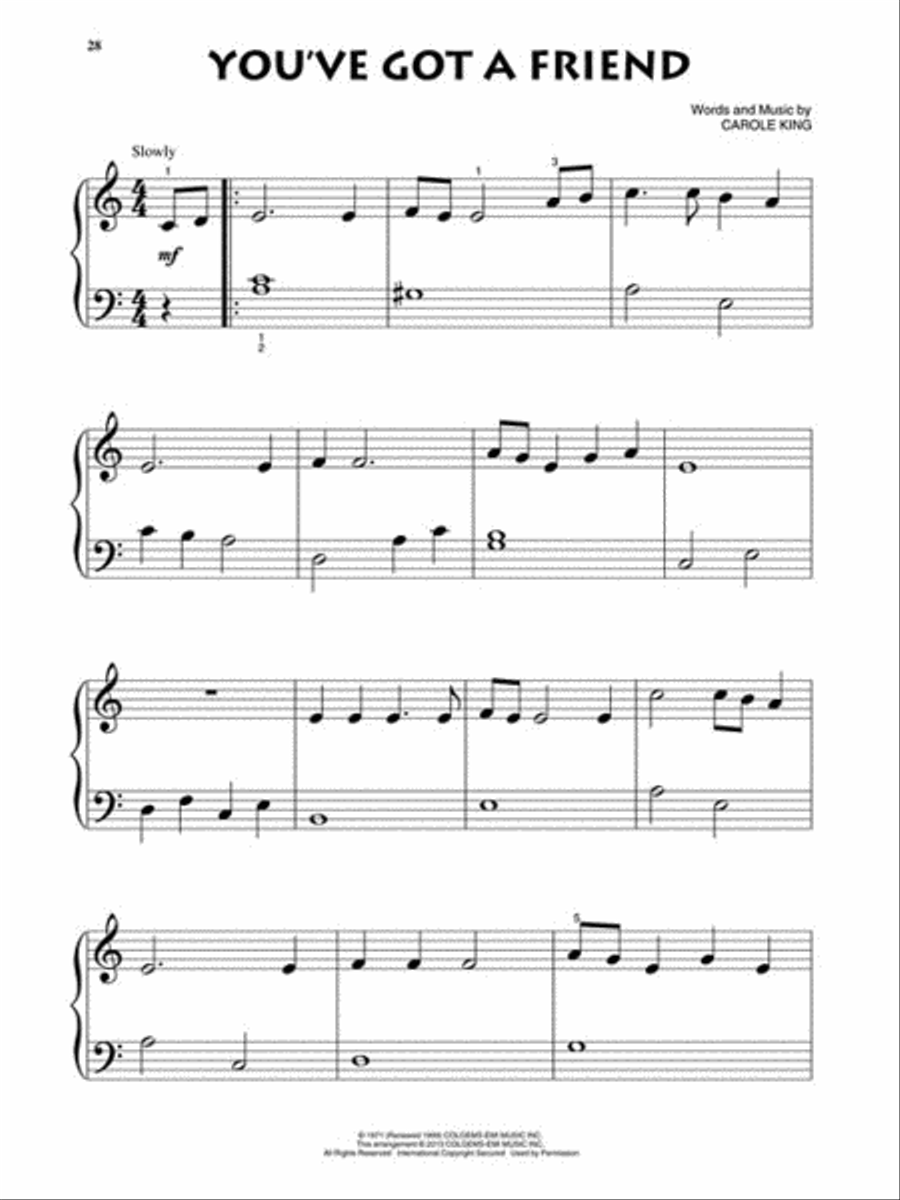 The Best of Carole King Piano Solo scores gallery preview page 4