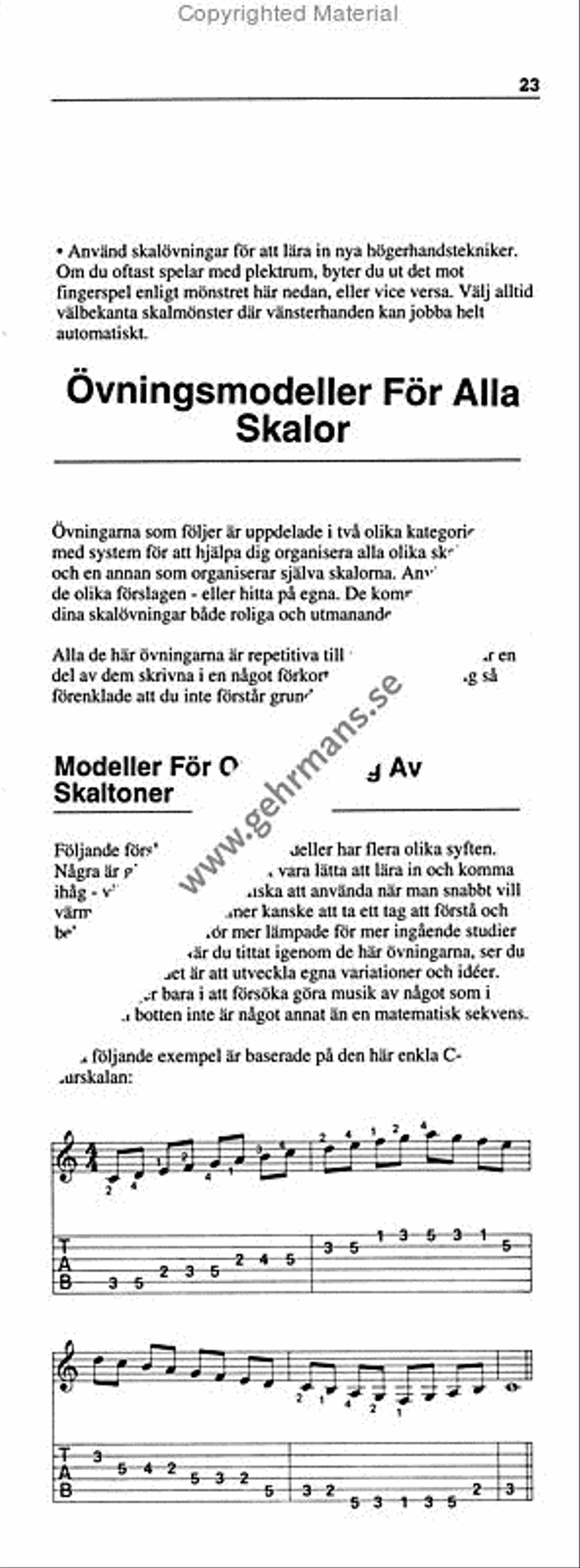 Skalboken for gitarrfodralet Guitar scores gallery preview page 7