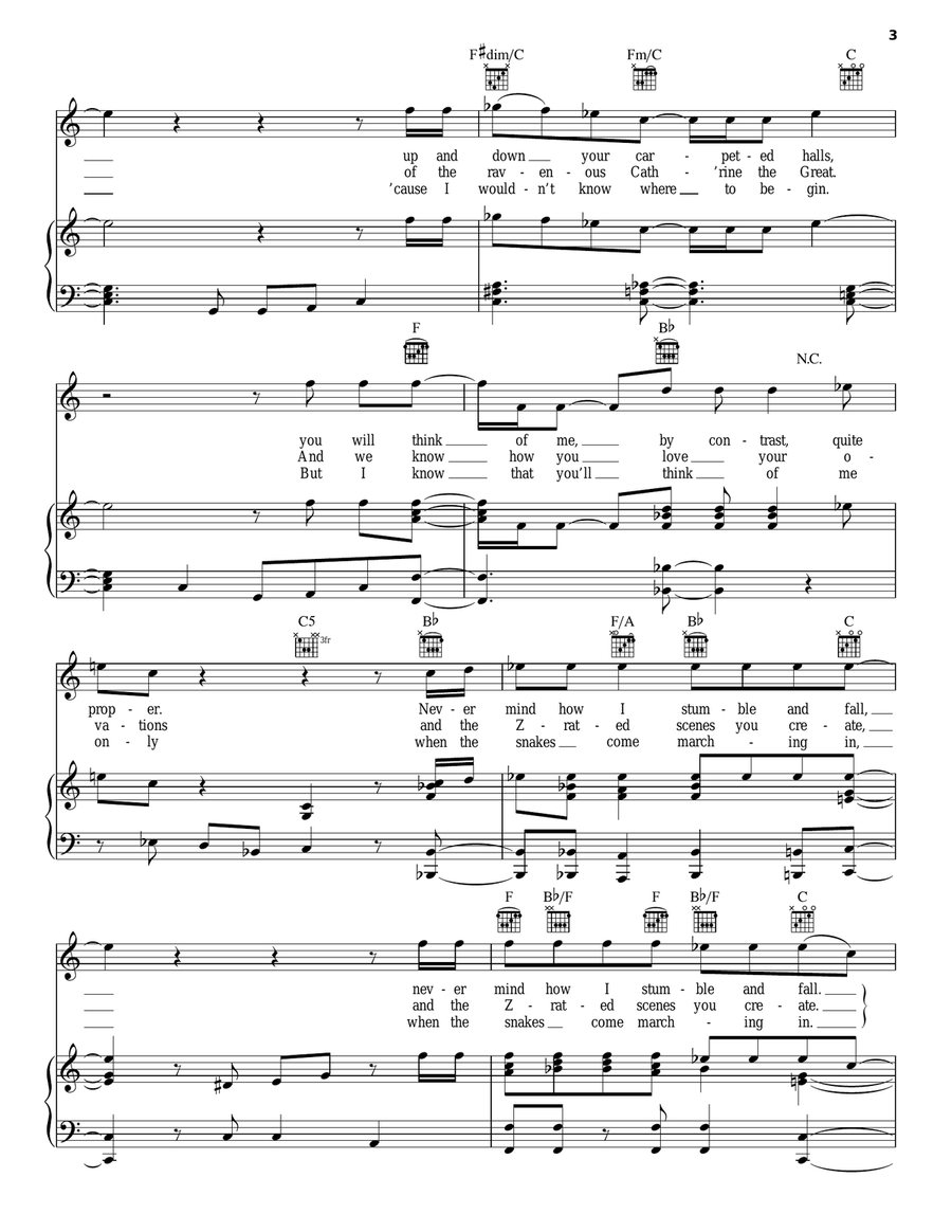 Hell In A Bucket Piano, Vocal, Guitar scores gallery preview page 3
