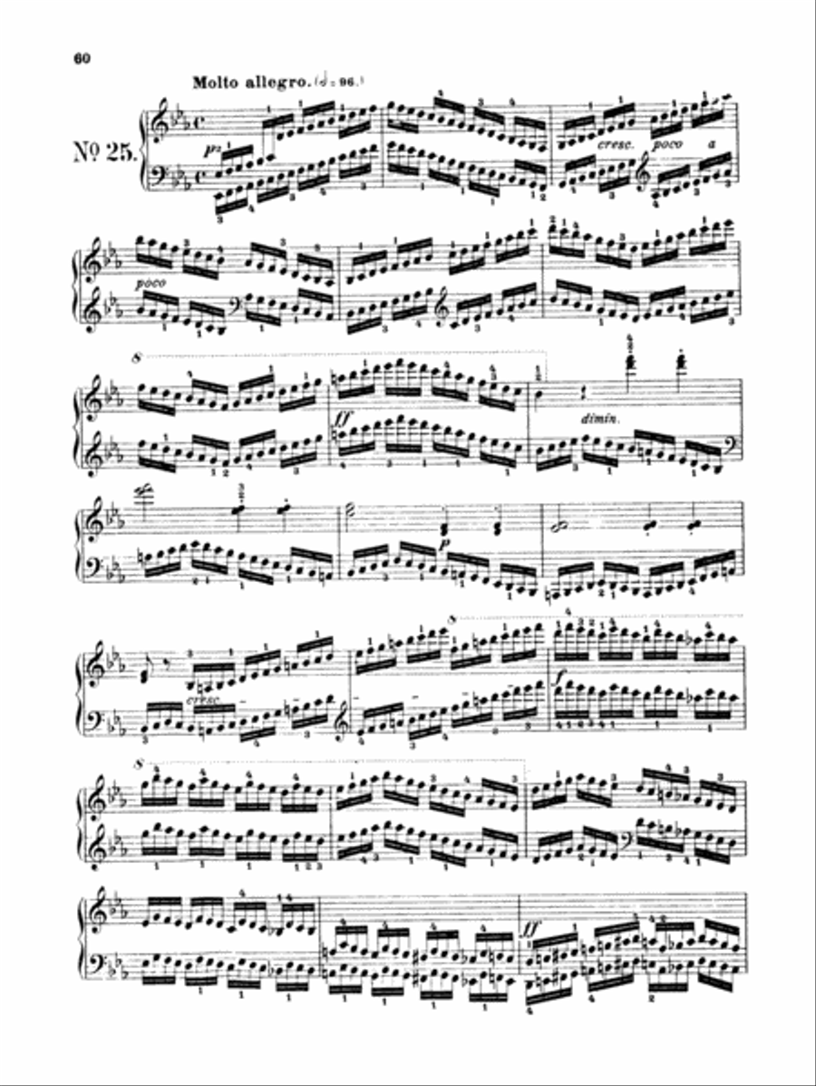Czerny: School of Velocity, Op. 299 No. 25 Piano Solo scores gallery preview page 1