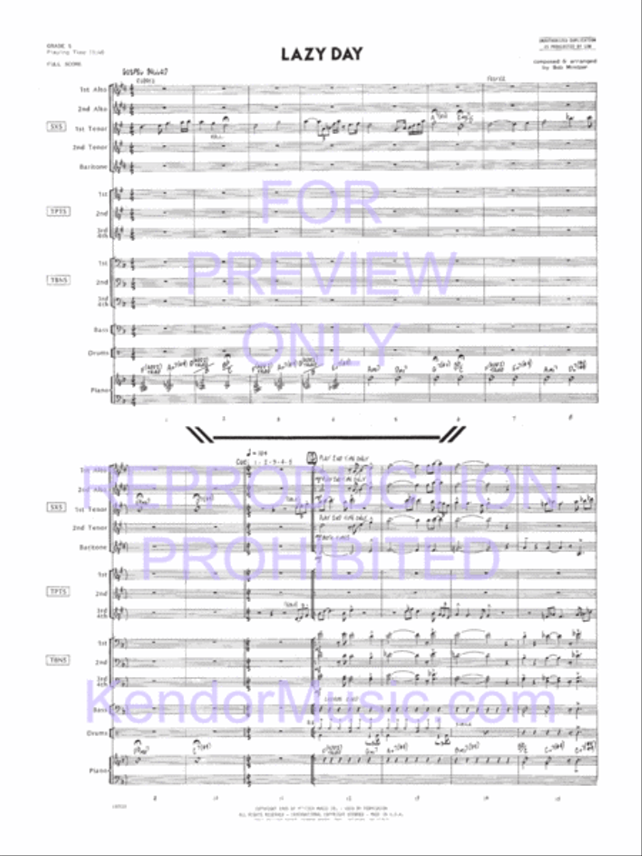 Lazy Day Jazz Ensemble scores gallery preview page 2