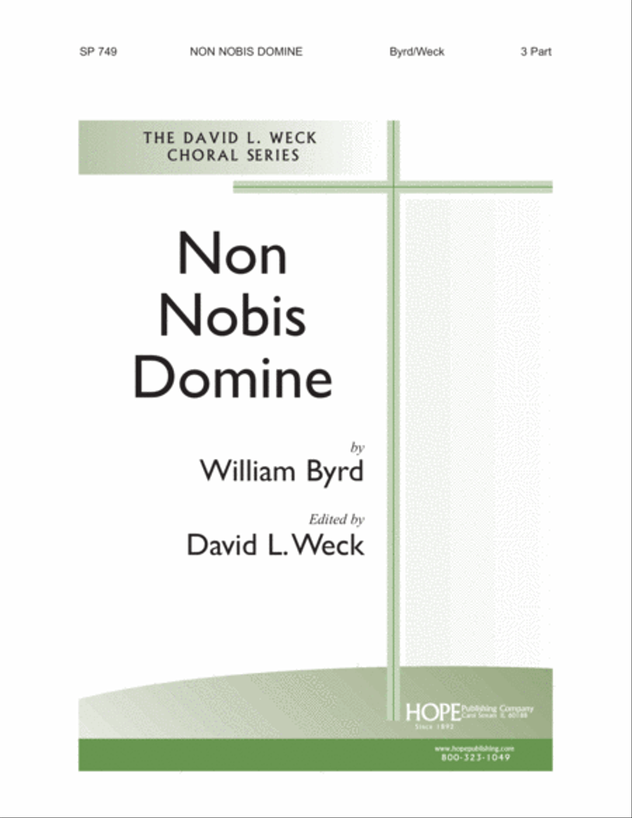 Non Nobis Domine Non Nobis Domine 3-Part scores gallery preview page 1
