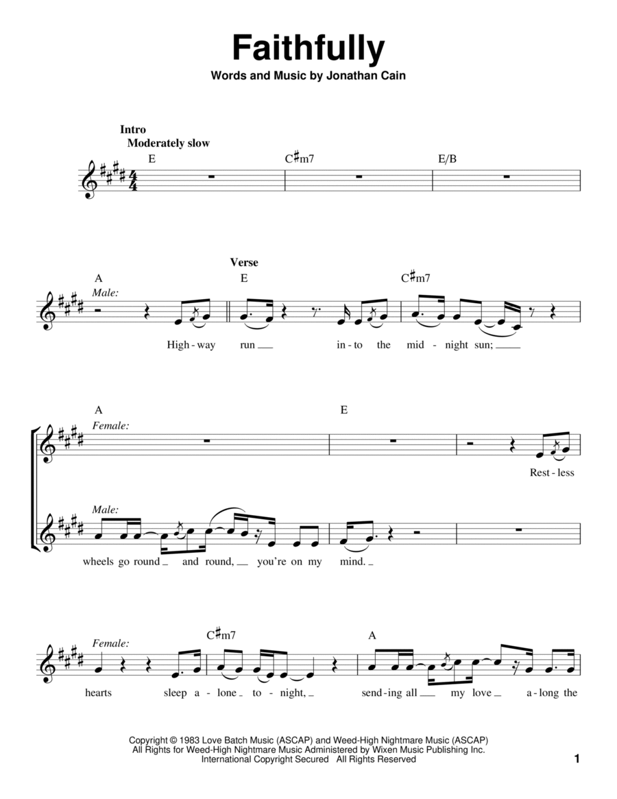 Faithfully Voice scores gallery preview page 1