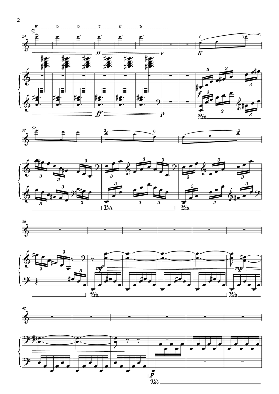 Ravel Gaspard de la Nuit: Scarbo Violin Solo scores gallery preview page 2