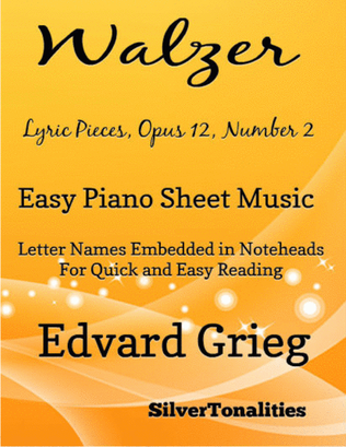Walzer Opus 12 Number 2 Easy Piano Sheet Music