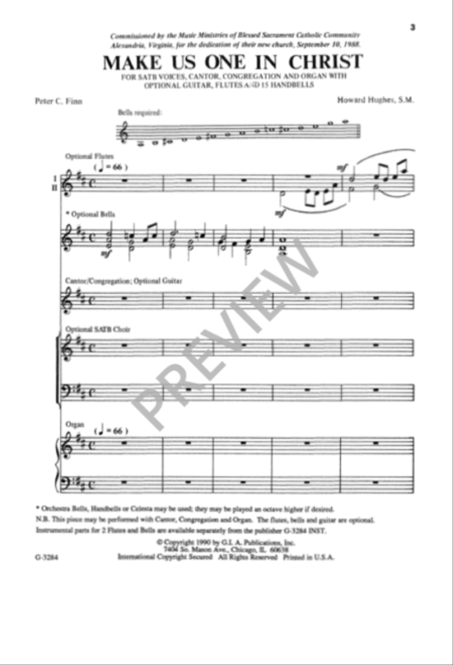 Make Us One In Christ 4-Part scores gallery preview page 4
