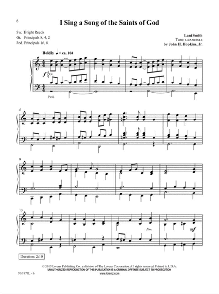 Easy Organ Library, Vol. 60 Organ Solo scores gallery preview page 5