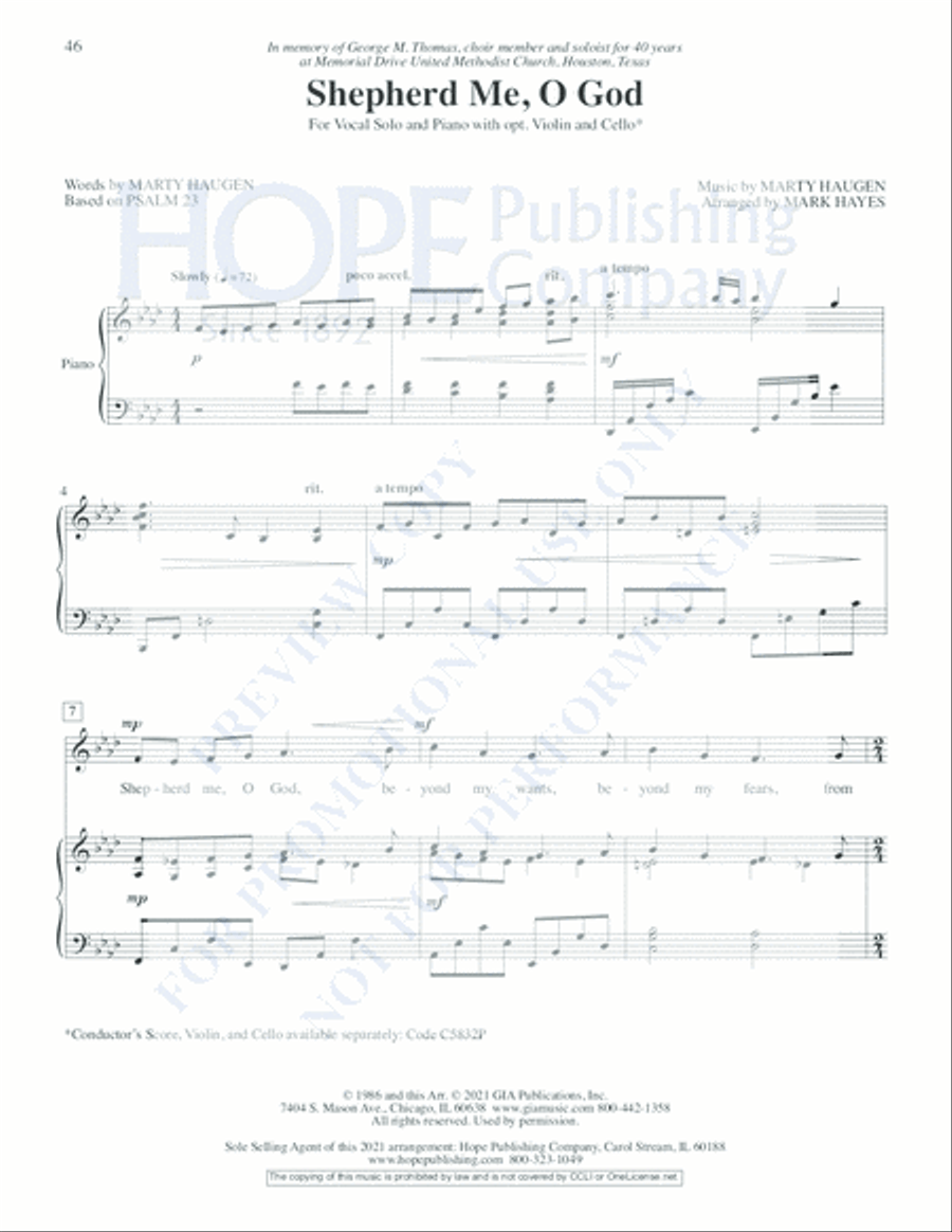 The Vocal Solos of Mark Hayes, Vol. 1 Voice Solo scores gallery preview page 11