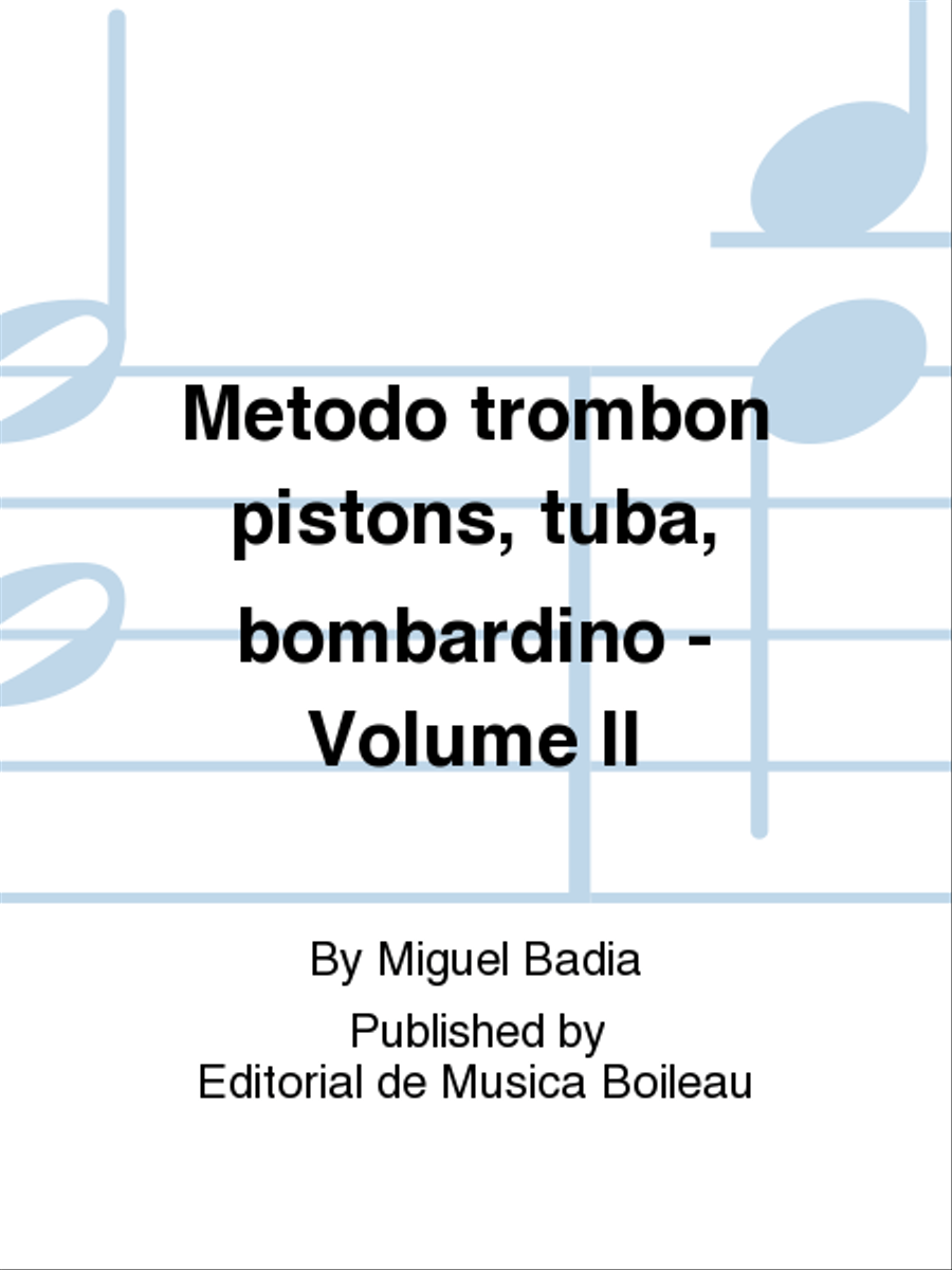 Metodo trombon pistons, tuba, bombardino - Volume II Trombone scores gallery preview page 1