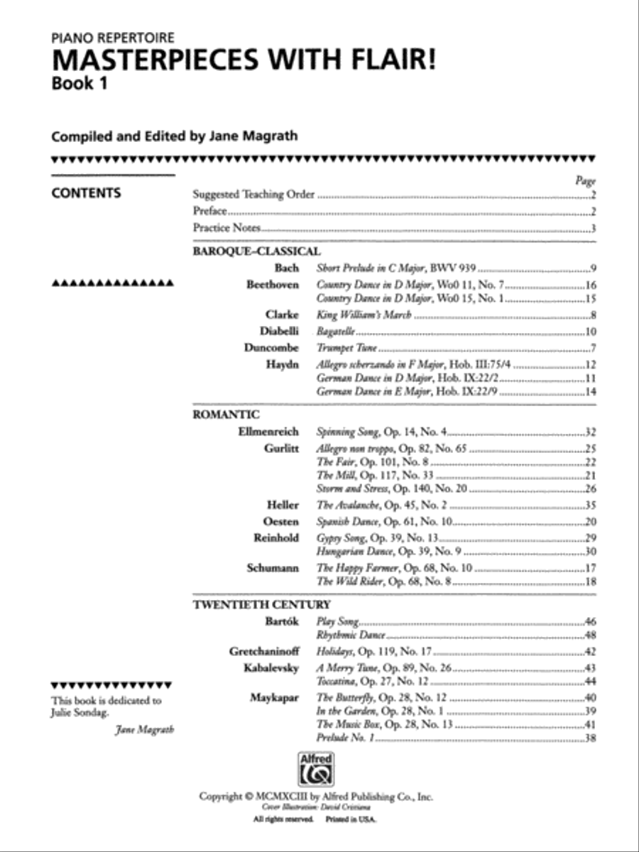 Masterpieces with Flair!, Book 1 Piano Solo scores gallery preview page 9