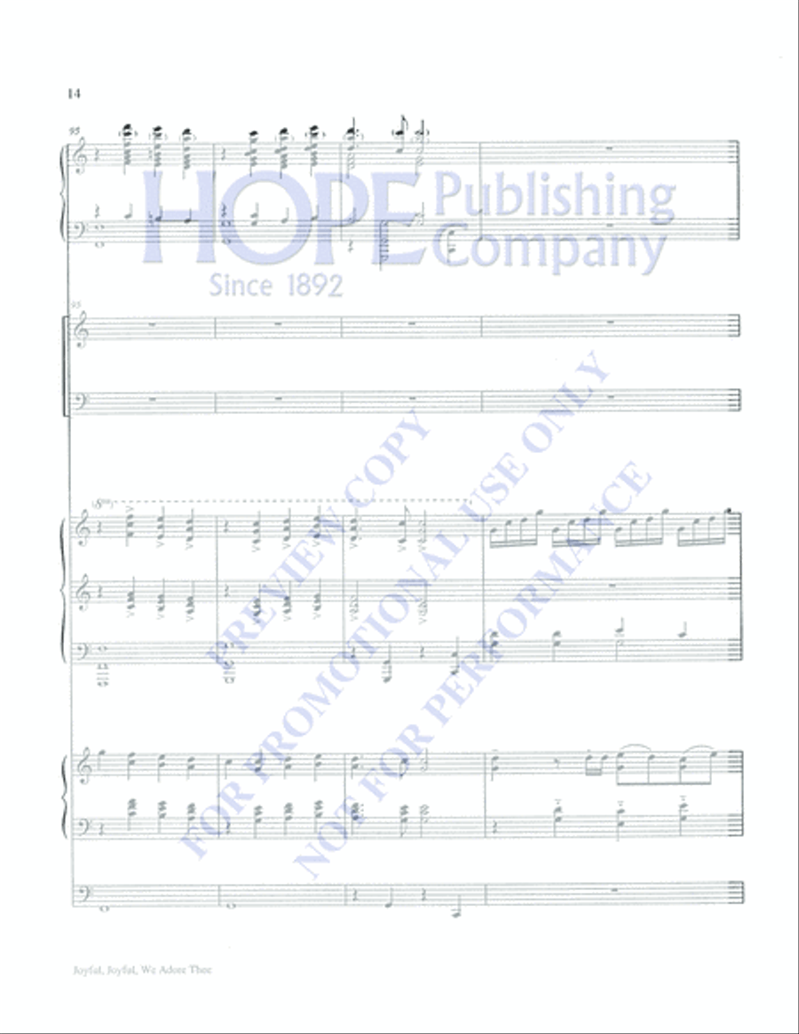 Joyful, Joyful, We Adore Thee 4-Part scores gallery preview page 14