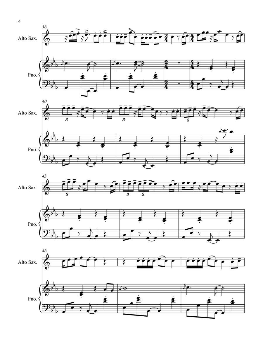 Memories Alto Saxophone scores gallery preview page 6