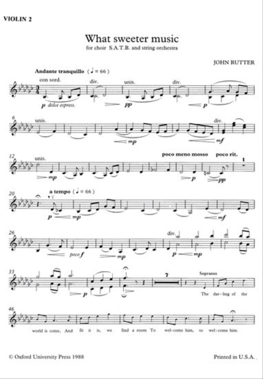What sweeter music 4-Part scores gallery preview page 1
