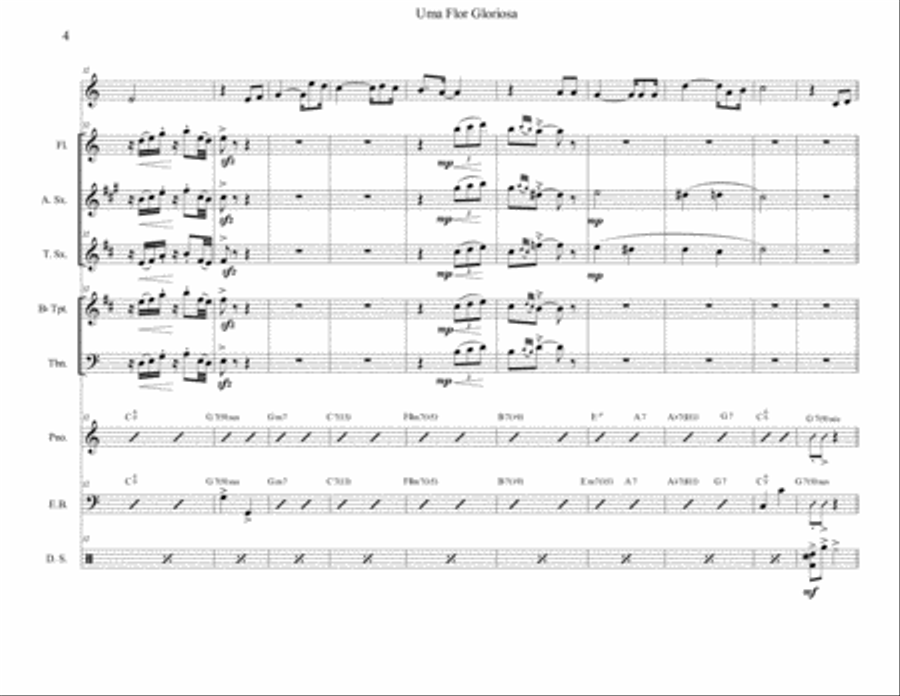 Flor Gloriosa Flor Gloriosa Jazz Ensemble scores gallery preview page 4