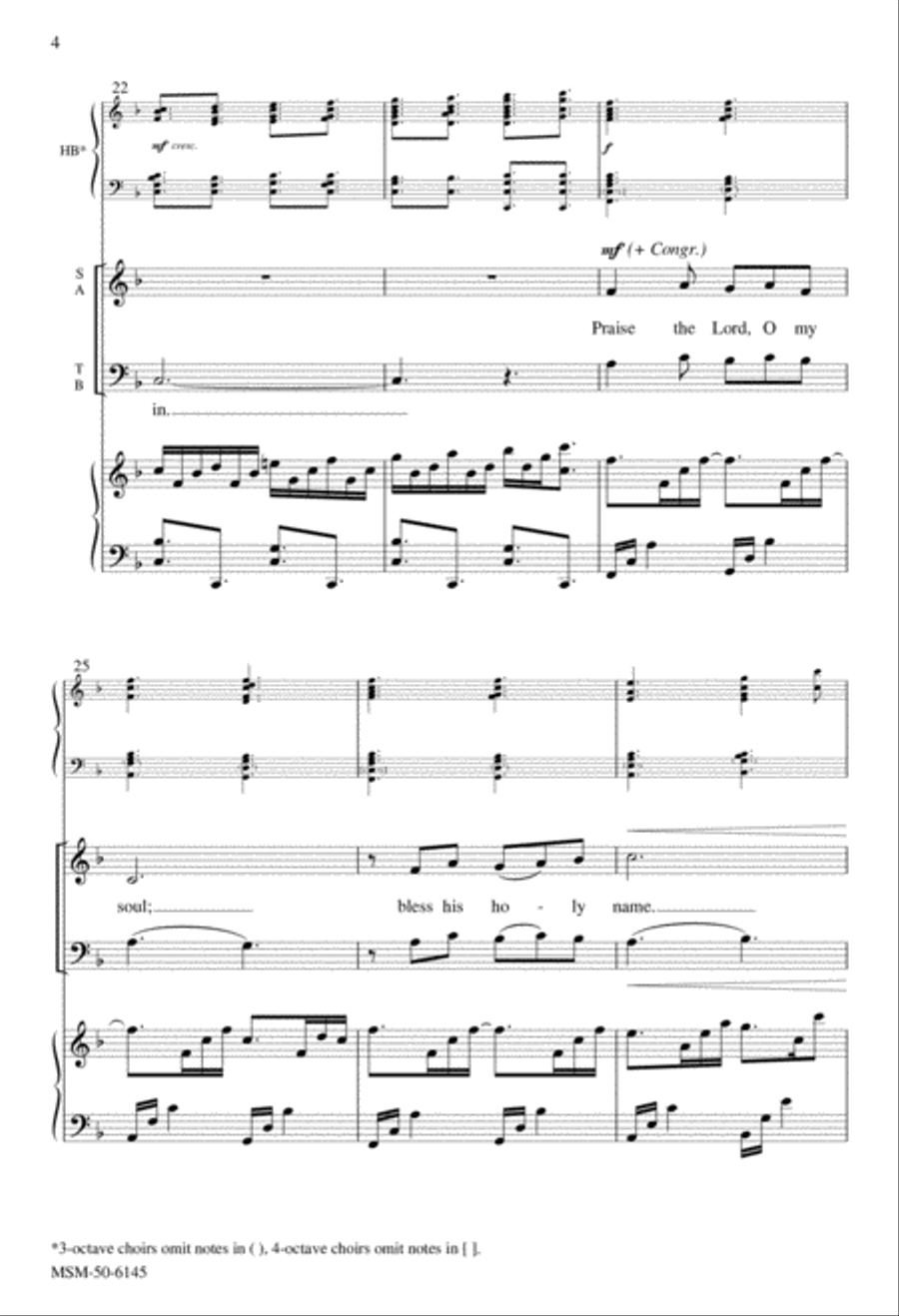 Bless His Holy Name Bless His Holy Name 4-Part scores gallery preview page 4