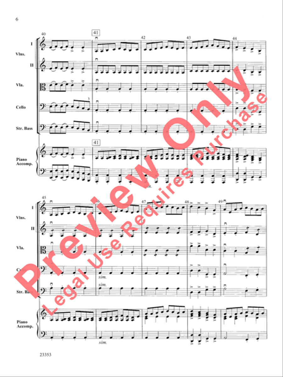 Conquistador! String Orchestra scores gallery preview page 7