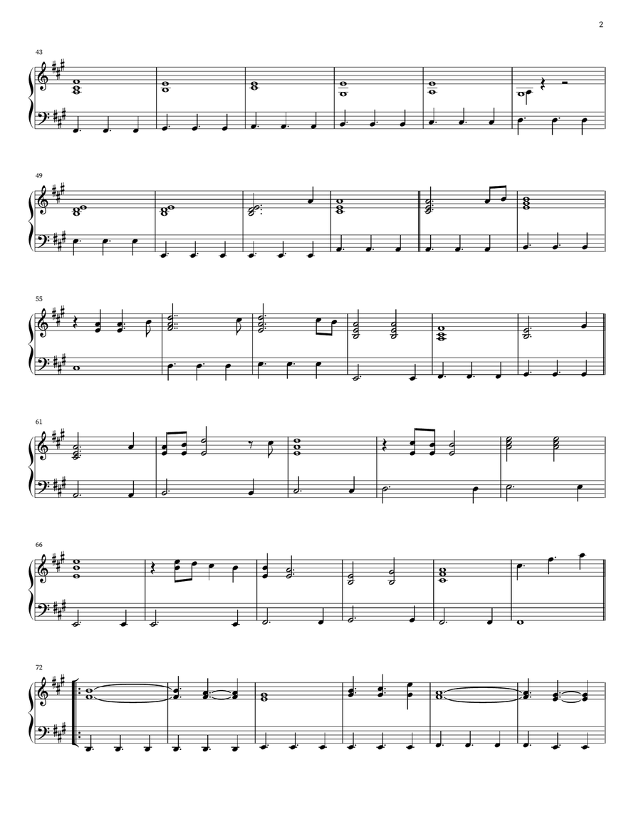 Gladiator End Credits Gladiator End Credits Easy Piano scores gallery preview page 2