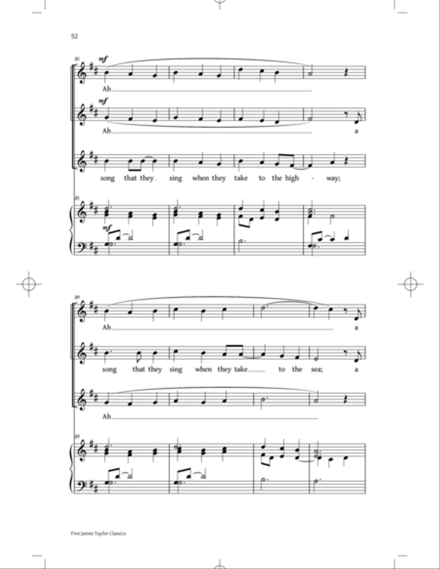 You've Got A Friend: Five James Taylor Classics SSA scores gallery preview page 50