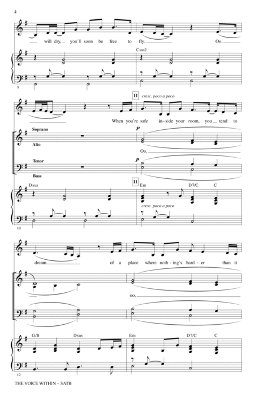 The Voice Within 4-Part scores gallery preview page 2