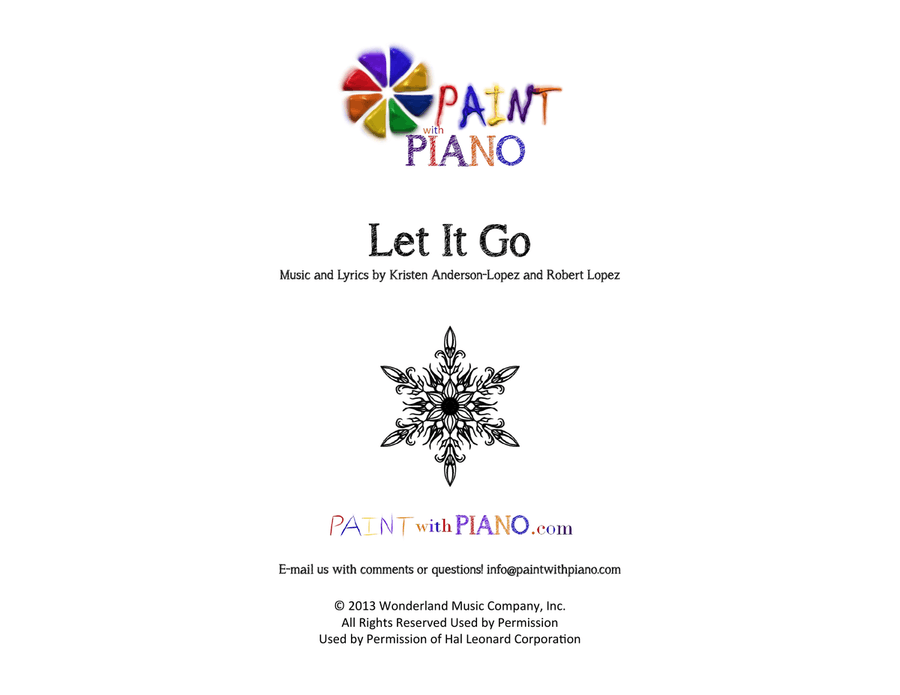 Let It Go (from Frozen) Easy Piano scores gallery preview page 1