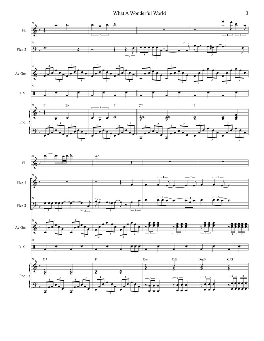 What A Wonderful World Large Ensemble scores gallery preview page 3