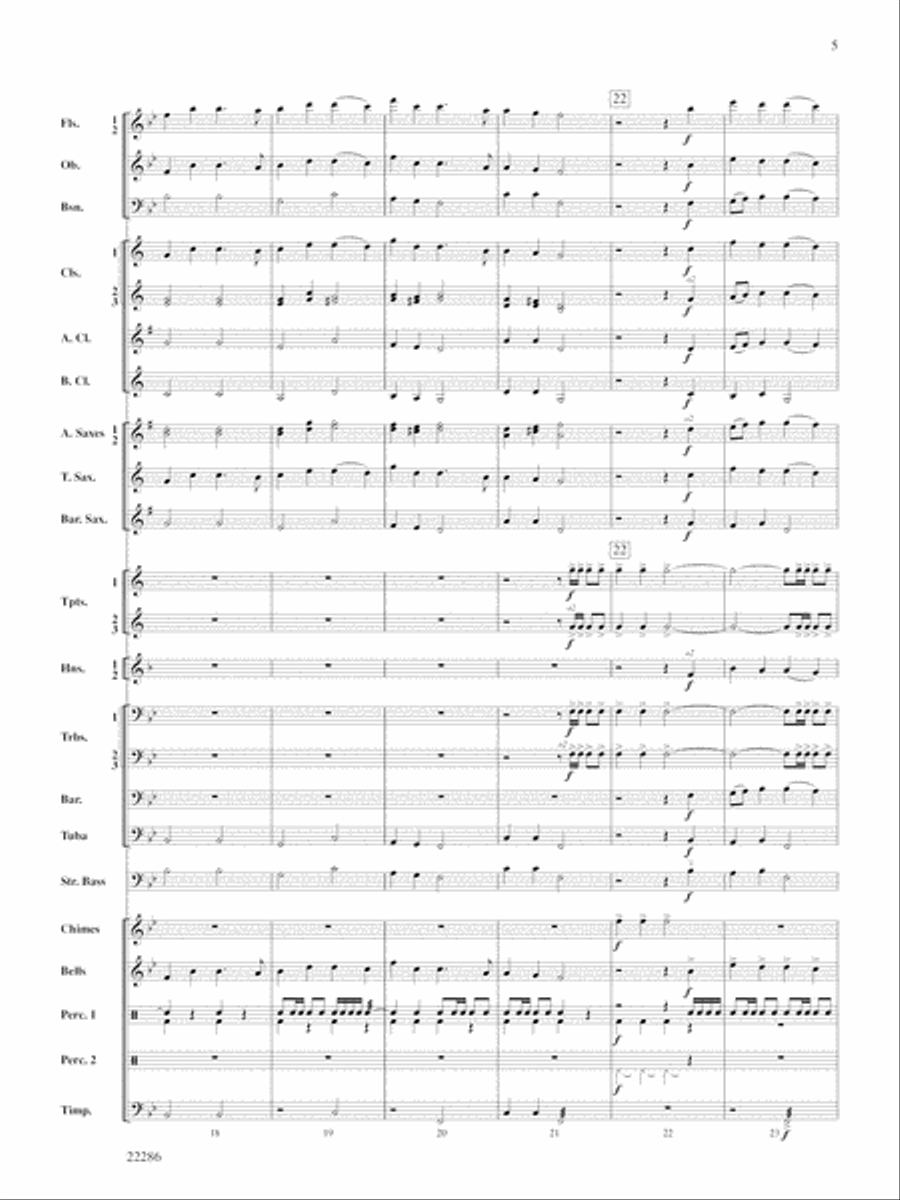 Christmas Fanfares: Score Concert Band scores gallery preview page 5