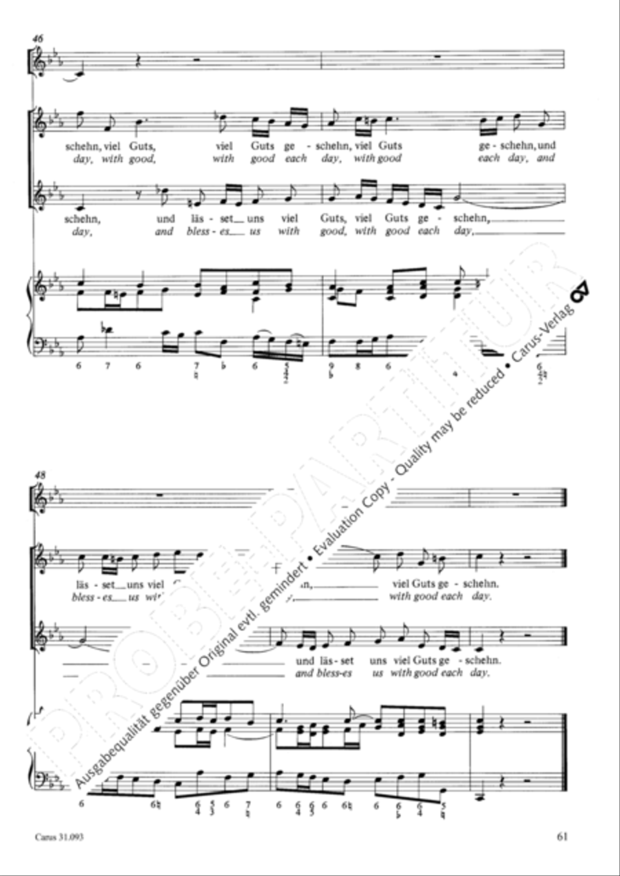 All those who seek God's sov'reign guidance (Wer nur den lieben Gott lasst walten) 4-Part scores gallery preview page 62