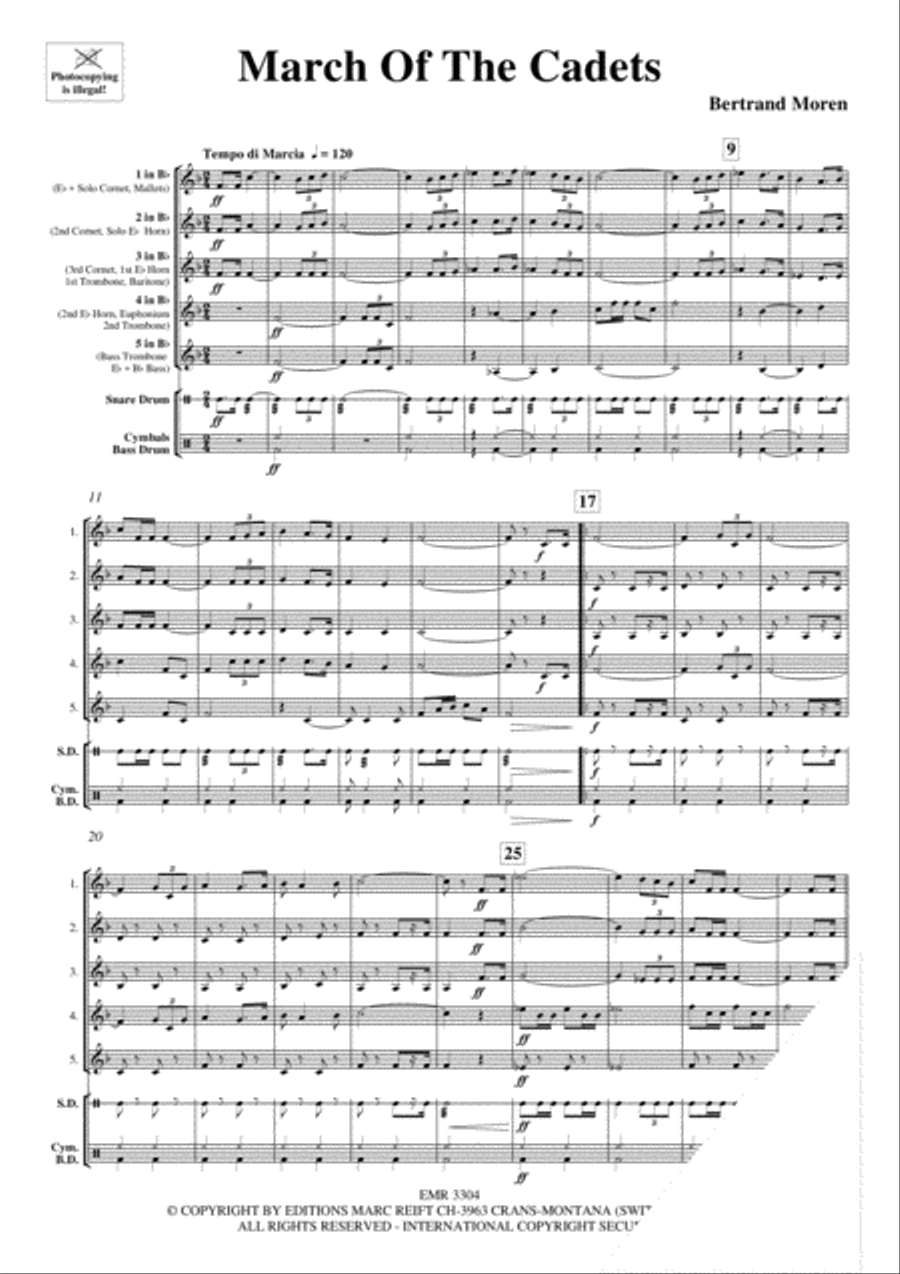 March Of The Cadets Brass Band scores gallery preview page 3