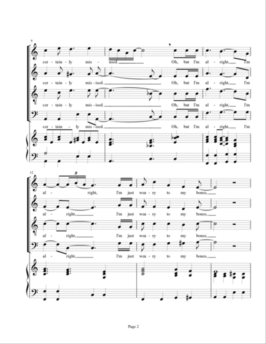 American Tune American Tune 4-Part scores gallery preview page 2