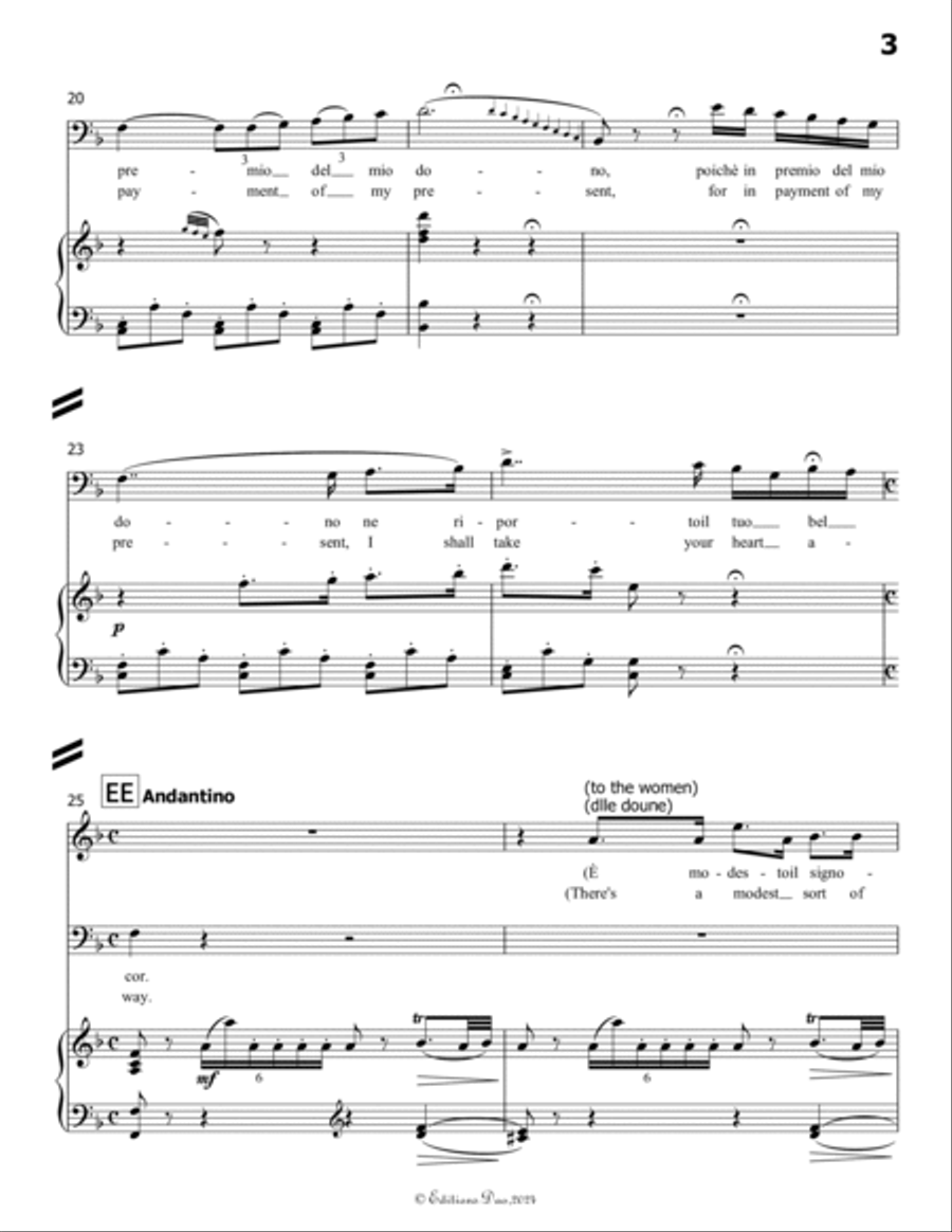 Come Paride vezzoso porse il pomo, by Donizetti, in D Major Come Paride vezzoso porse il pomo, by Donizetti, in D Major Voice scores gallery preview page 5